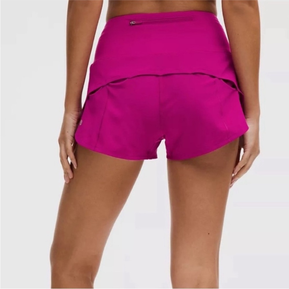 Lululemon Speed Up High-Rise Lined Short 4" Size 2 Color: Ripened Raspberry NWT - Picture 3 of 6